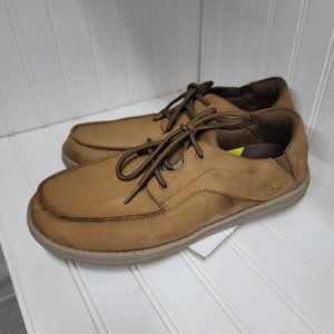 Skechers Lace Up Casual Comfort Loafer Shoes Mens 10 Leather Memory Foam 210102